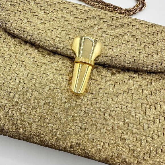 Gucci *Rare* Vintage Gold Woven Shoulder Bag (1968-1972) - Picture 5 of 14
